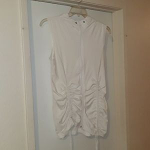 Short sleeved zipper front hoodie